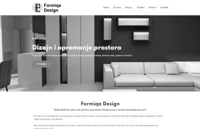 izrada sajta za Formiqa Design Izrada nameštaja