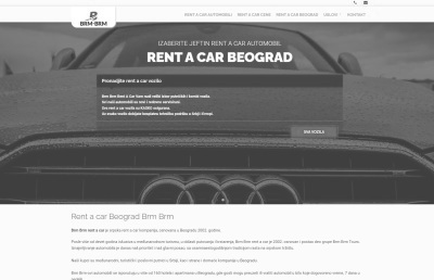 izrada sajta za Rent a car Brm Brm