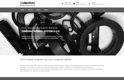 izrada sajta za GUMARAC Rubber System