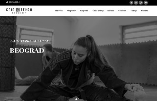 izrada sajta za Caio terra academy Beograd