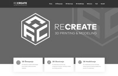 izrada sajta za ReCreate - 3D Štampanje