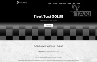 izrada sajta za Tivat taxi golub